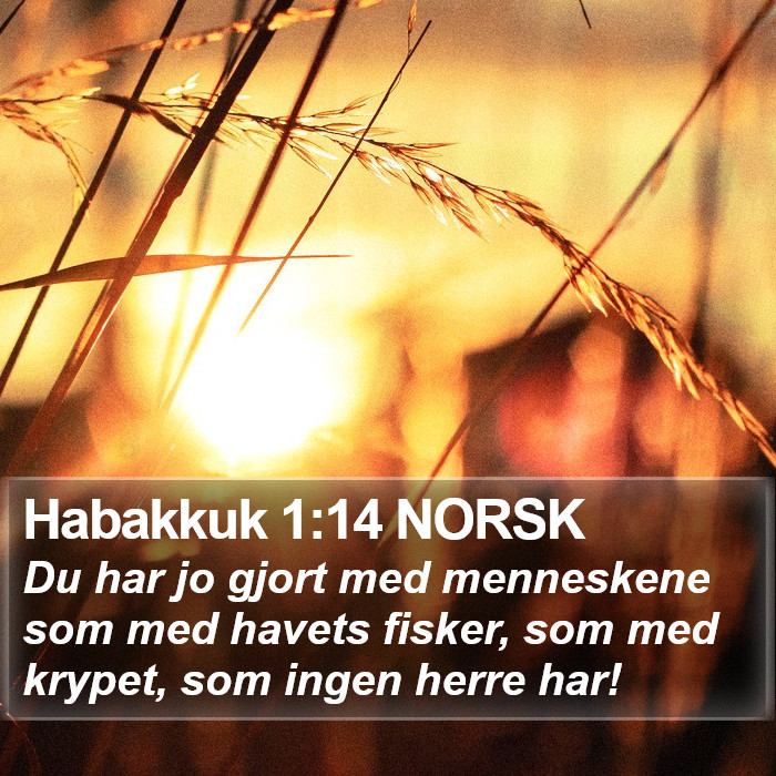 Habakkuk 1:14 NORSK Bible Study