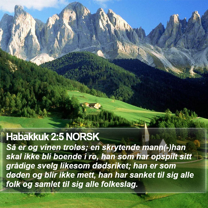 Habakkuk 2:5 NORSK Bible Study