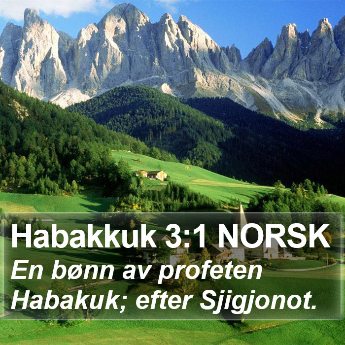 Habakkuk 3:1 NORSK Bible Study