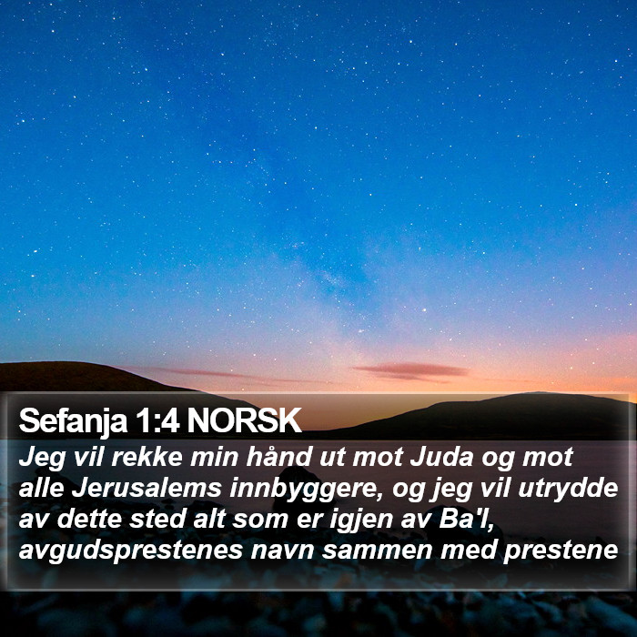 Sefanja 1:4 NORSK Bible Study