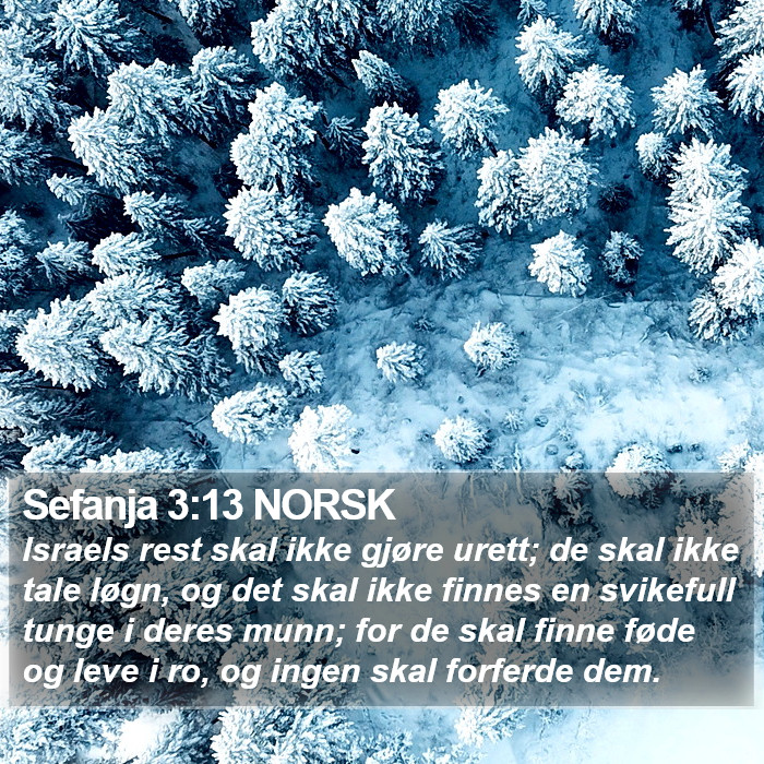 Sefanja 3:13 NORSK Bible Study