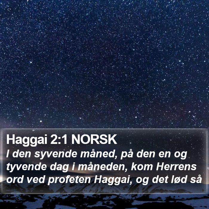 Haggai 2:1 NORSK Bible Study