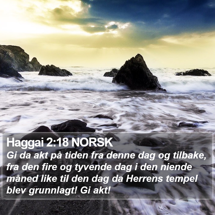 Haggai 2:18 NORSK Bible Study