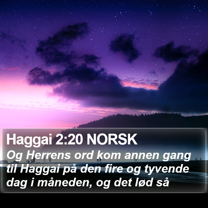 Haggai 2:20 NORSK Bible Study