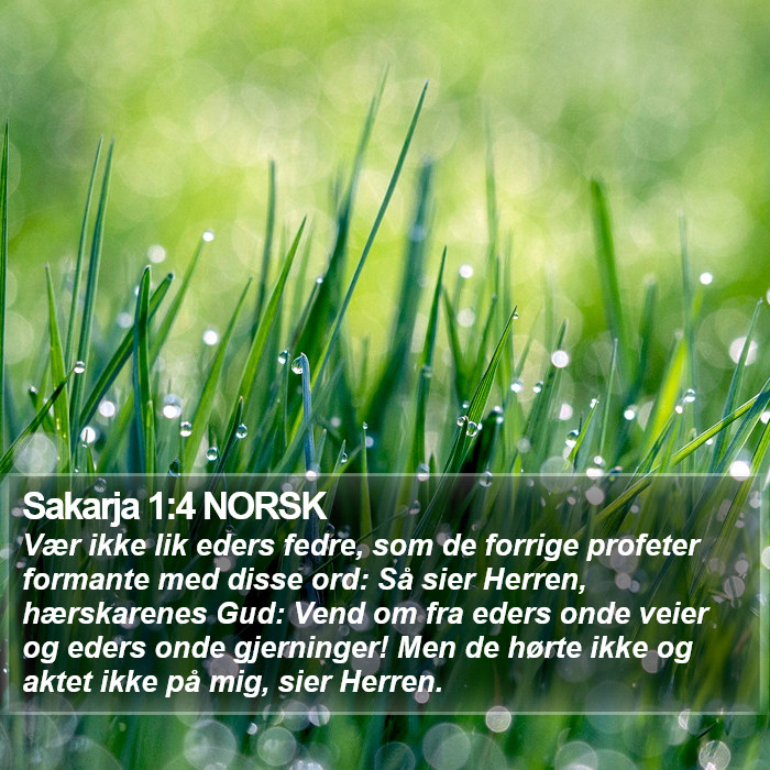 Sakarja 1:4 NORSK Bible Study