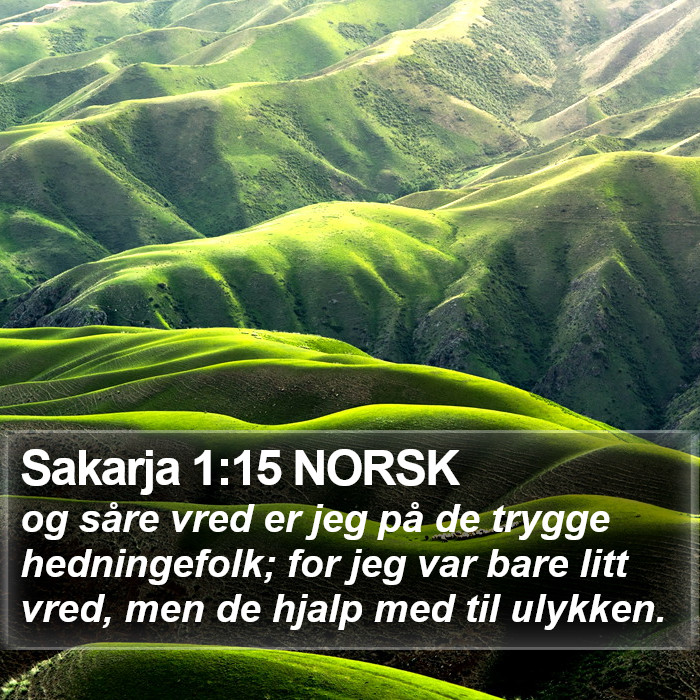 Sakarja 1:15 NORSK Bible Study