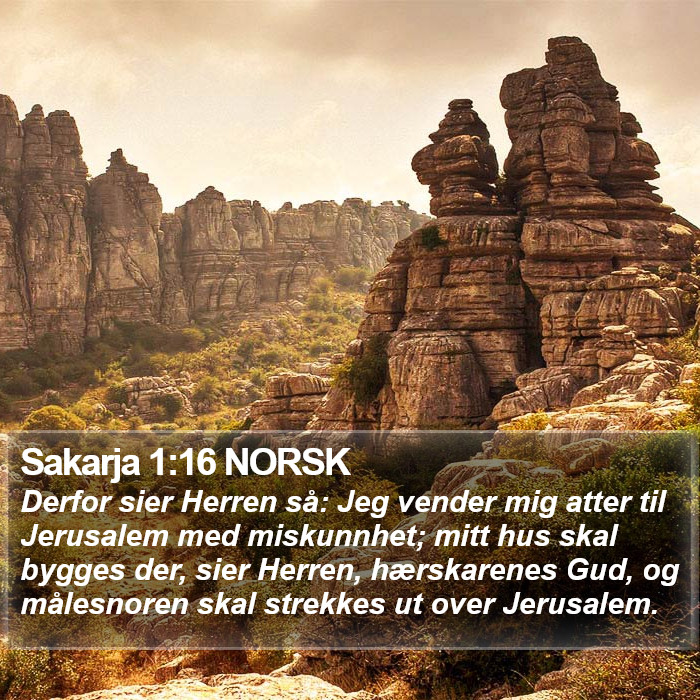 Sakarja 1:16 NORSK Bible Study