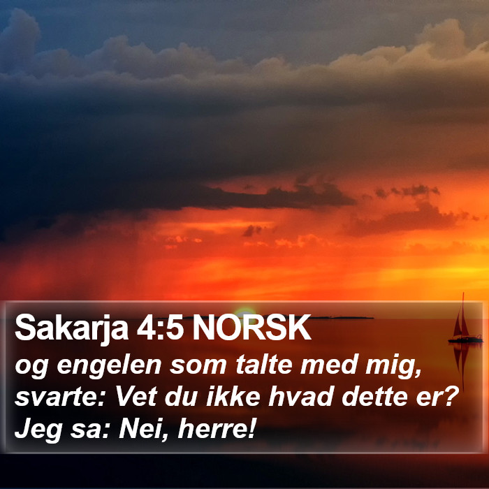 Sakarja 4:5 NORSK Bible Study