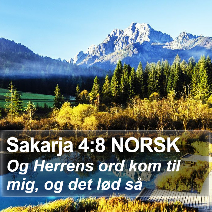 Sakarja 4:8 NORSK Bible Study