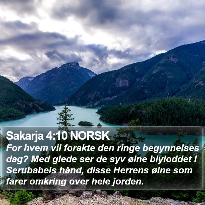 Sakarja 4:10 NORSK Bible Study