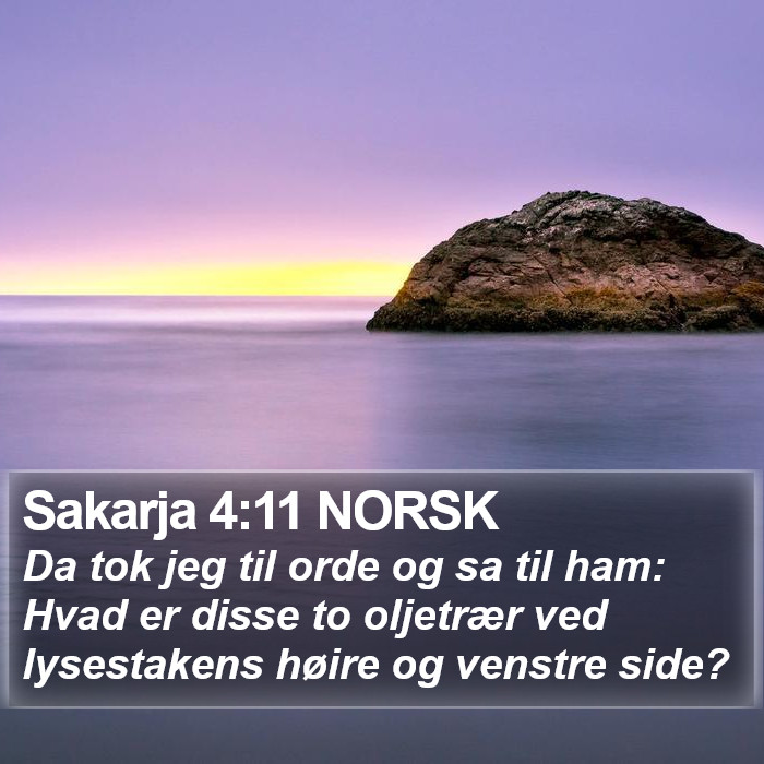 Sakarja 4:11 NORSK Bible Study