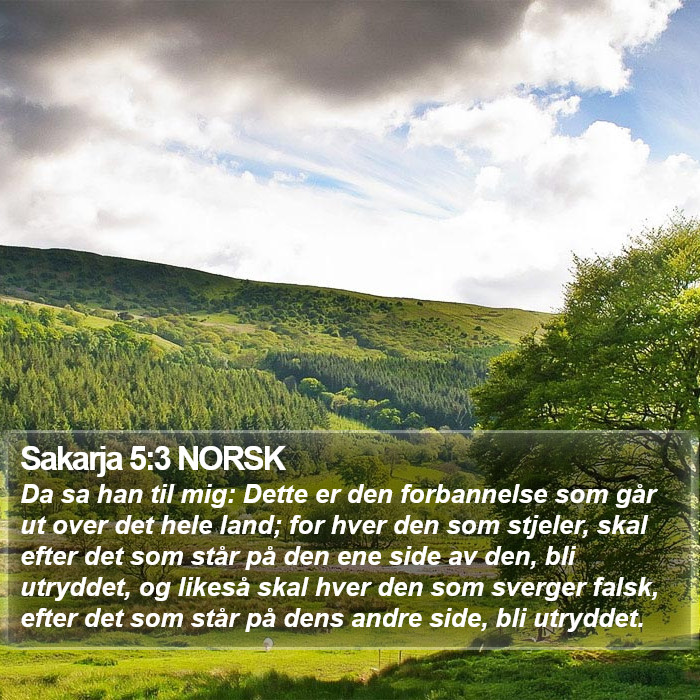 Sakarja 5:3 NORSK Bible Study