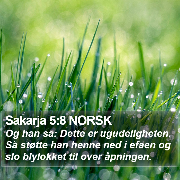 Sakarja 5:8 NORSK Bible Study