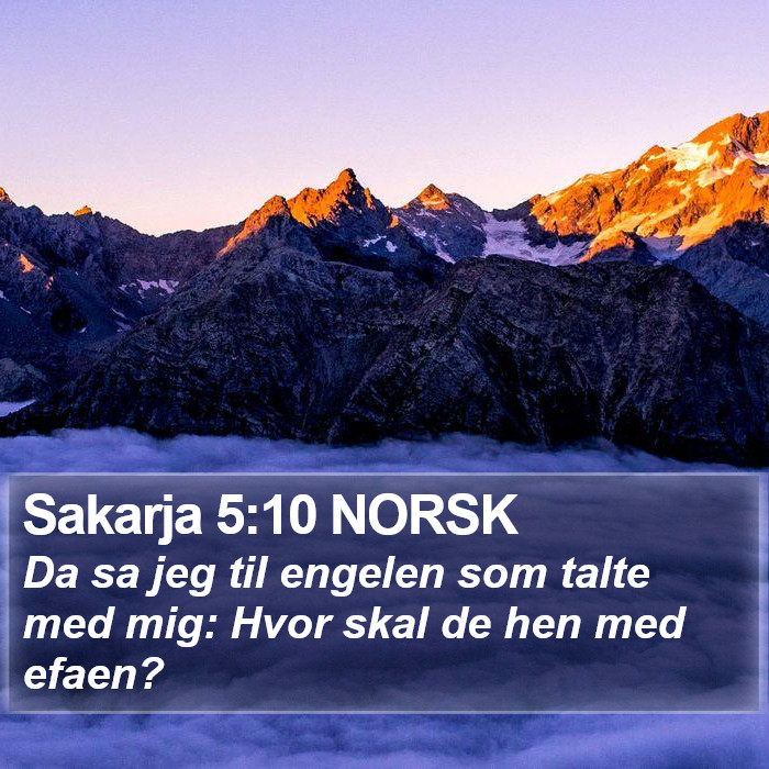 Sakarja 5:10 NORSK Bible Study