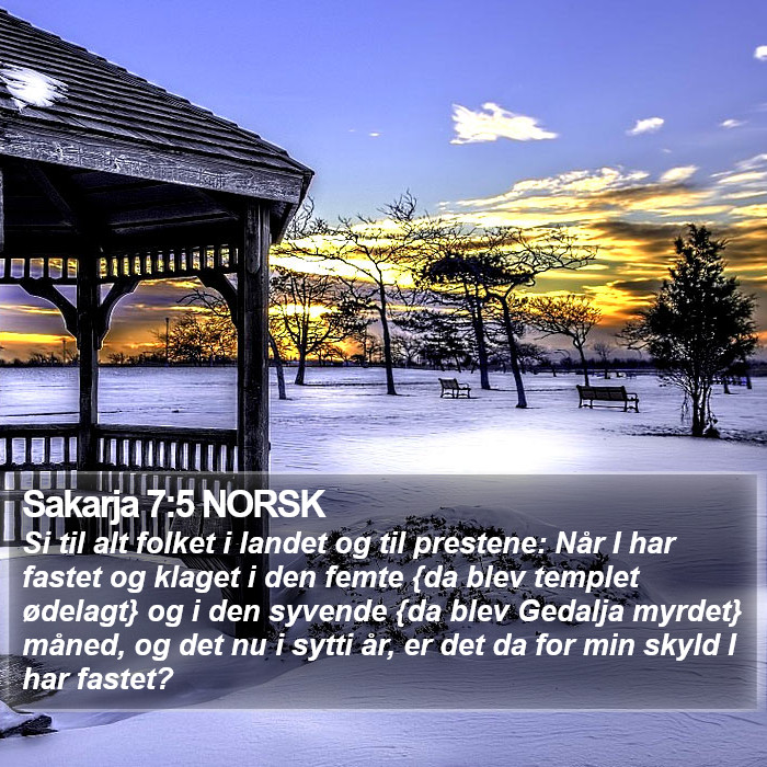 Sakarja 7:5 NORSK Bible Study