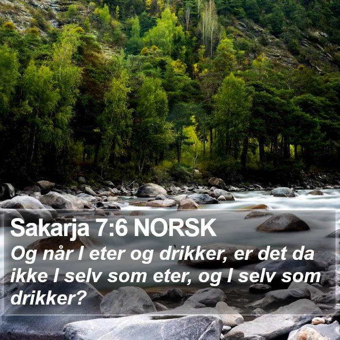 Sakarja 7:6 NORSK Bible Study