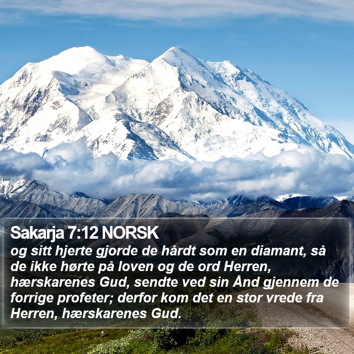 Sakarja 7:12 NORSK Bible Study