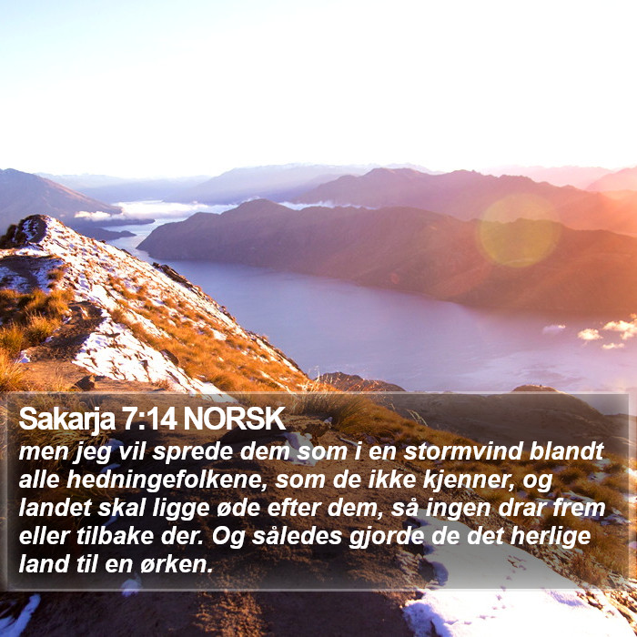 Sakarja 7:14 NORSK Bible Study