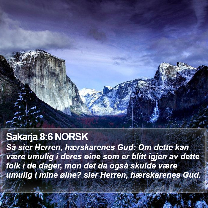 Sakarja 8:6 NORSK Bible Study