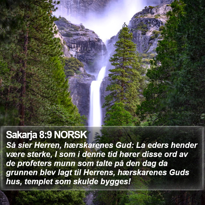 Sakarja 8:9 NORSK Bible Study