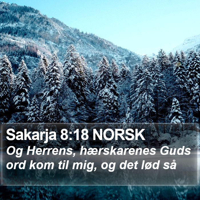 Sakarja 8:18 NORSK Bible Study