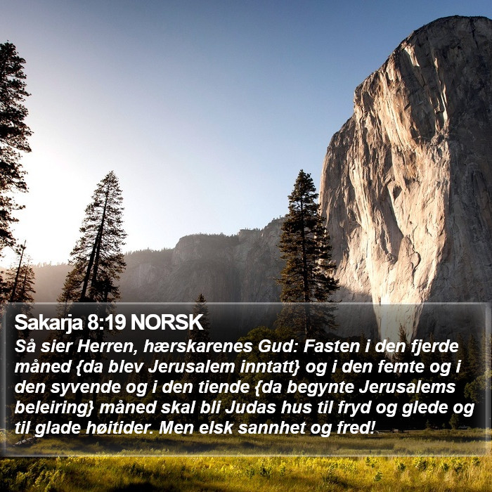 Sakarja 8:19 NORSK Bible Study