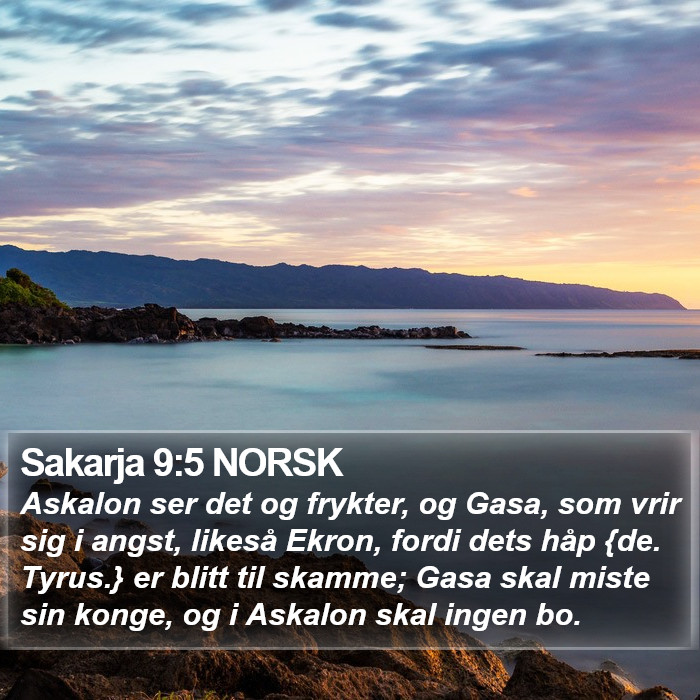 Sakarja 9:5 NORSK Bible Study