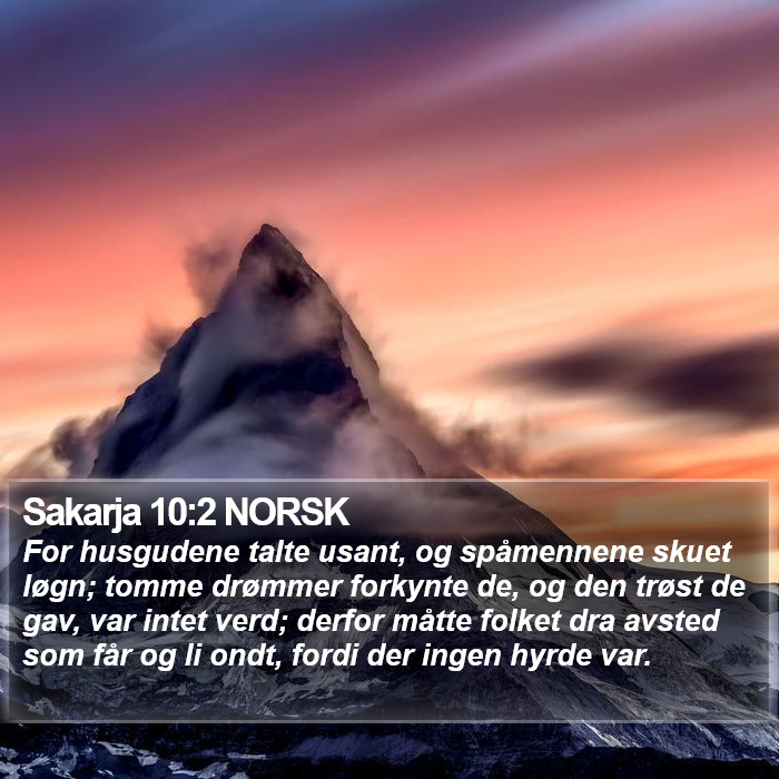 Sakarja 10:2 NORSK Bible Study