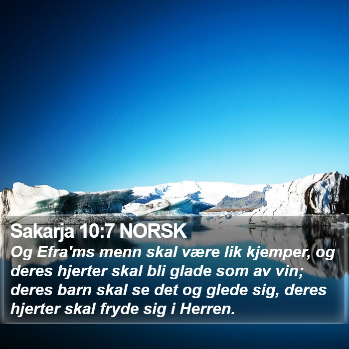 Sakarja 10:7 NORSK Bible Study