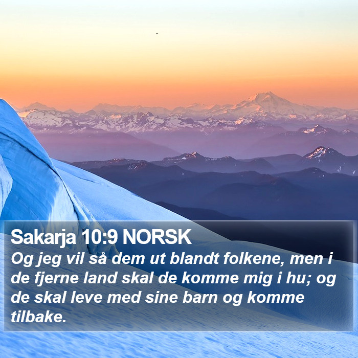 Sakarja 10:9 NORSK Bible Study