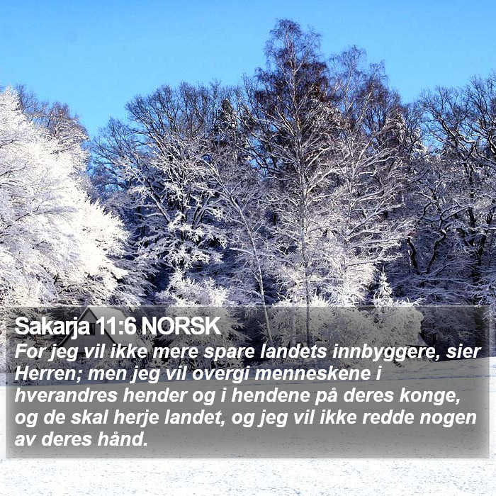 Sakarja 11:6 NORSK Bible Study