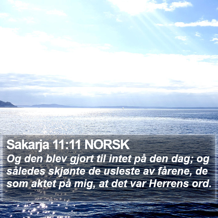 Sakarja 11:11 NORSK Bible Study