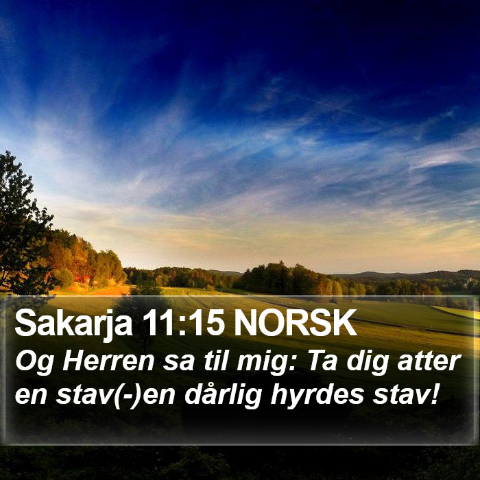 Sakarja 11:15 NORSK Bible Study