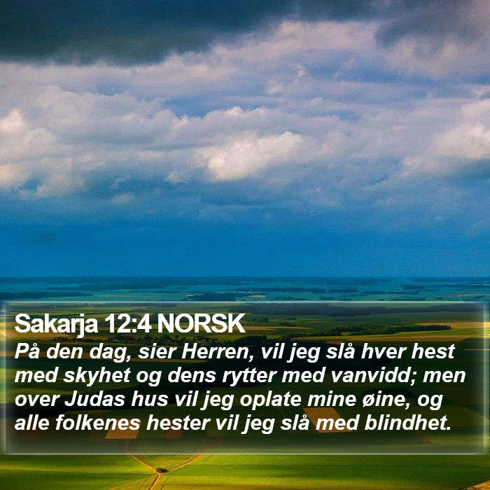 Sakarja 12:4 NORSK Bible Study