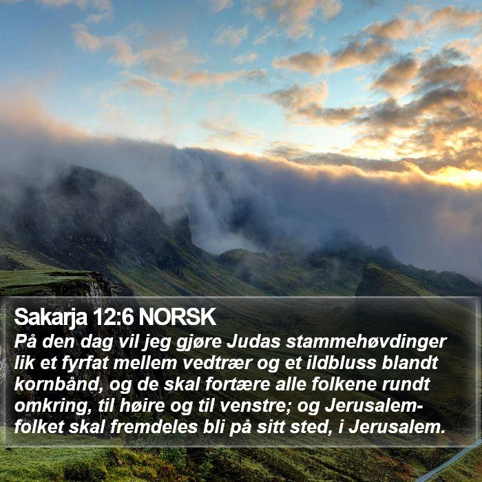 Sakarja 12:6 NORSK Bible Study