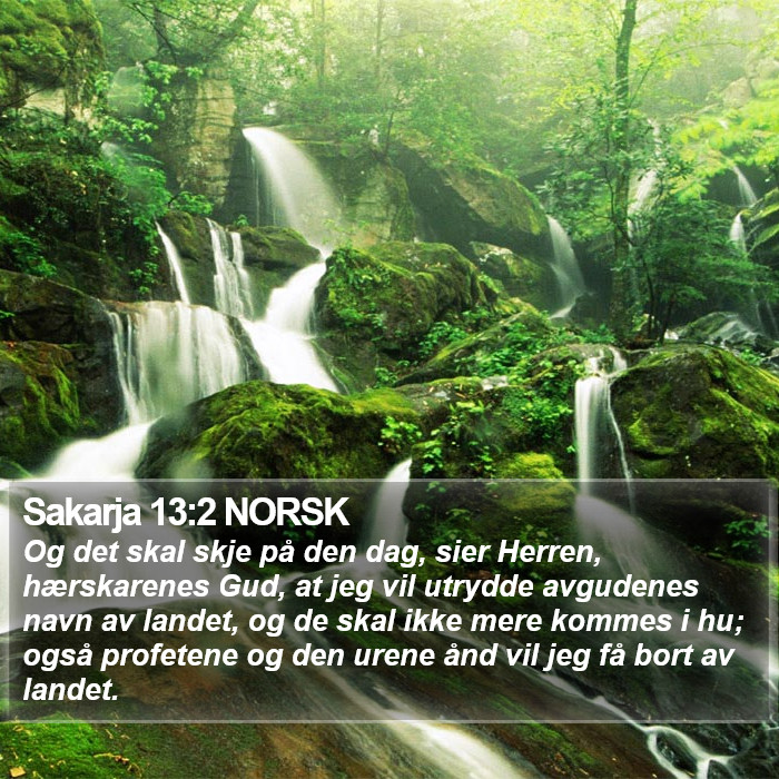 Sakarja 13:2 NORSK Bible Study
