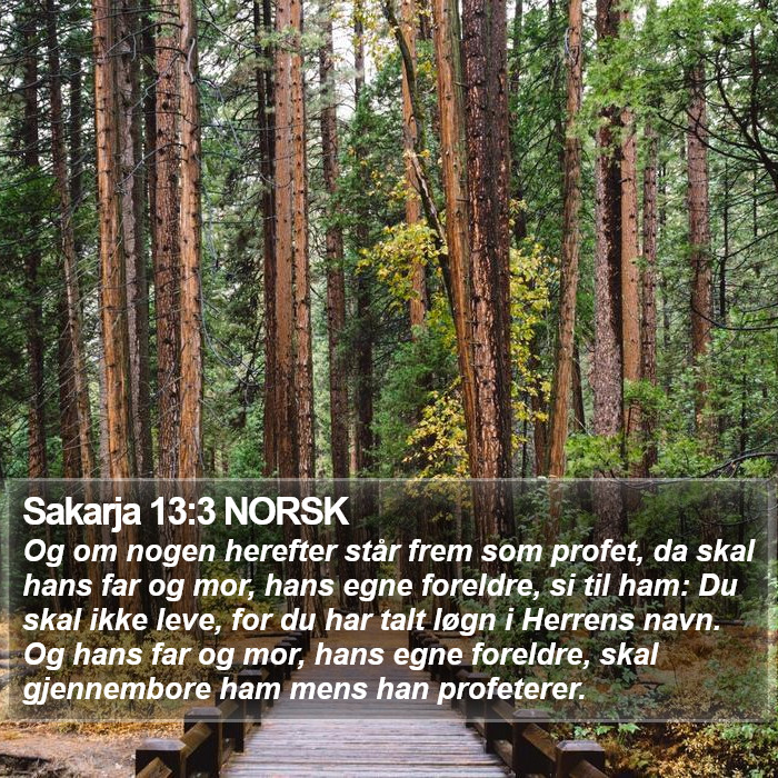 Sakarja 13:3 NORSK Bible Study