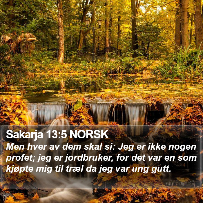 Sakarja 13:5 NORSK Bible Study
