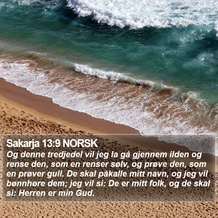 Sakarja 13:9 NORSK Bible Study