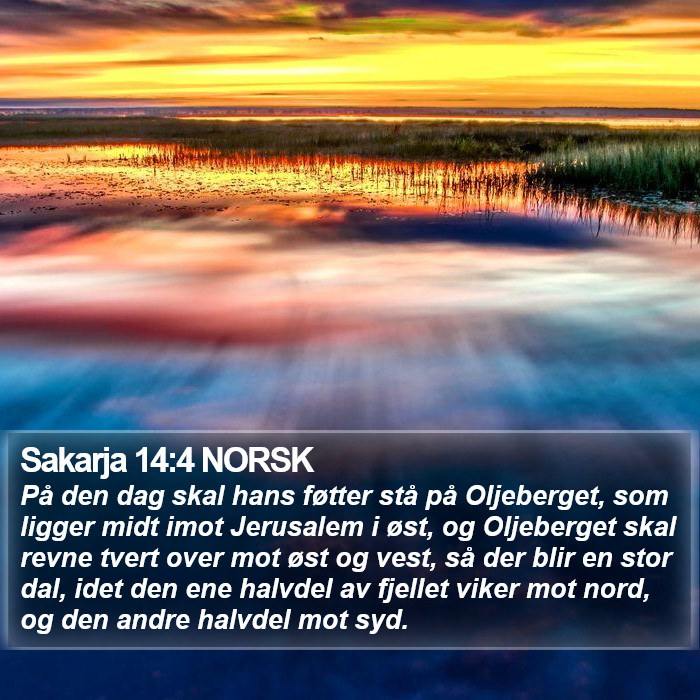 Sakarja 14:4 NORSK Bible Study