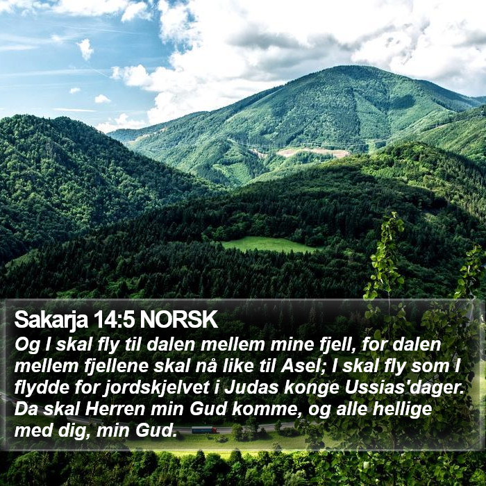 Sakarja 14:5 NORSK Bible Study