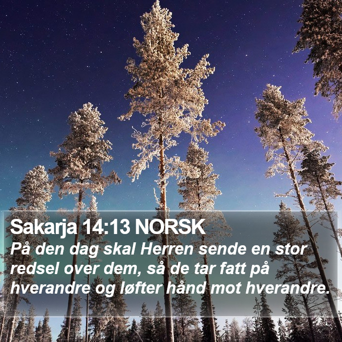Sakarja 14:13 NORSK Bible Study
