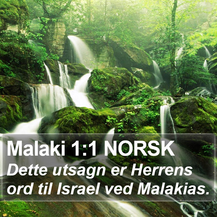 Malaki 1:1 NORSK Bible Study