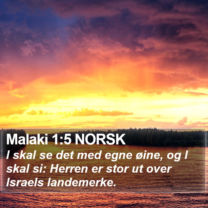 Malaki 1:5 NORSK Bible Study