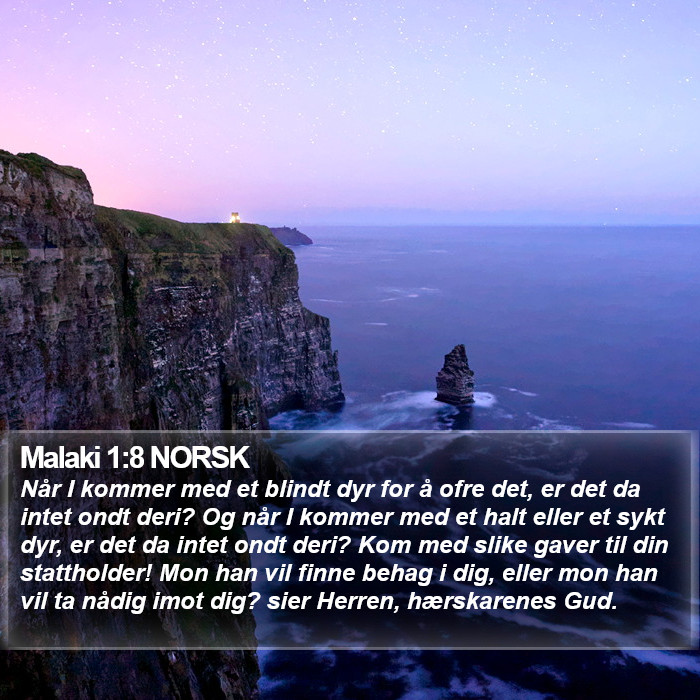 Malaki 1:8 NORSK Bible Study