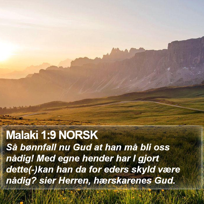 Malaki 1:9 NORSK Bible Study