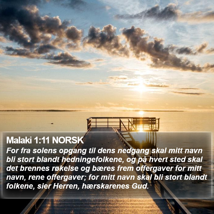 Malaki 1:11 NORSK Bible Study