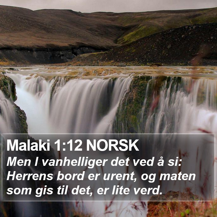 Malaki 1:12 NORSK Bible Study