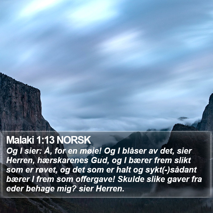 Malaki 1:13 NORSK Bible Study