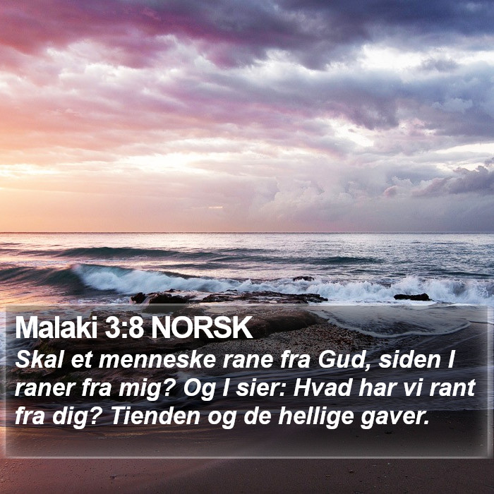 Malaki 3:8 NORSK Bible Study